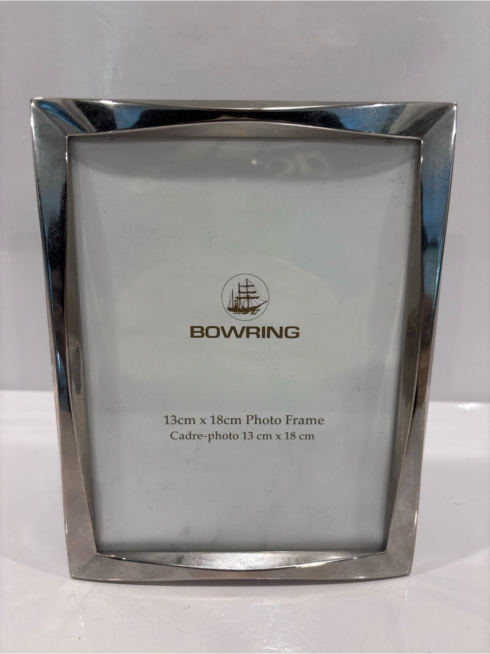 Bowring Silver Plated 5x7 Photo Frame 13 x 18 cm Modern Tabletop Picture Frame